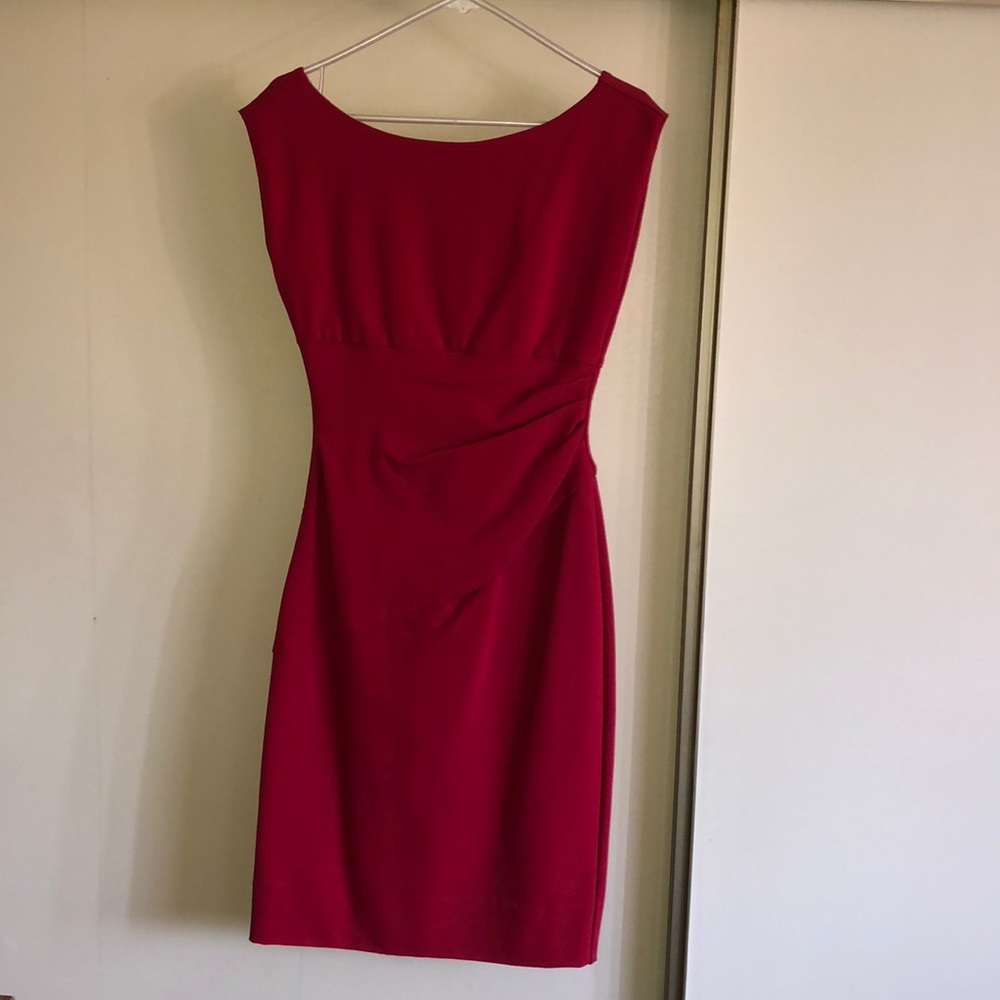 Form fitted DVF NWT raspberry pencil dress